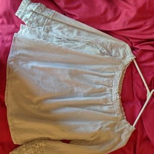 White off the shoulder long sleeve